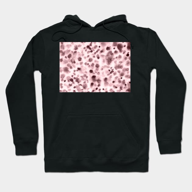 Background with pink and gray dots Hoodie by Begoll Art